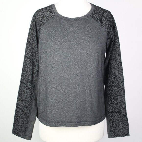 CALIA by Carrie Underwood Tops - Calia Womens Medium Onyx Velvet Pierced Shirt Top
